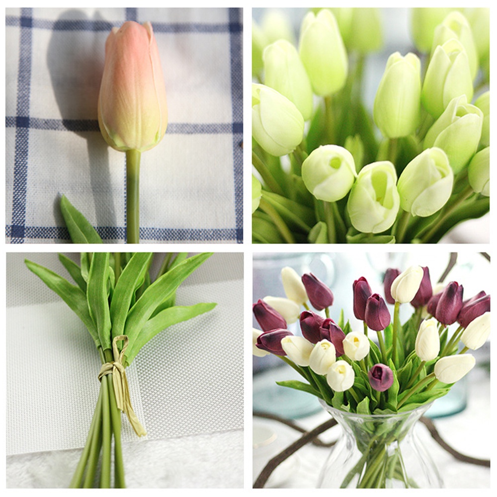 Hoa tulip giả - hoa tulip đủ màu - dài 30cm - Cây giả, hoa lụa Decor trang trí nhà cửa