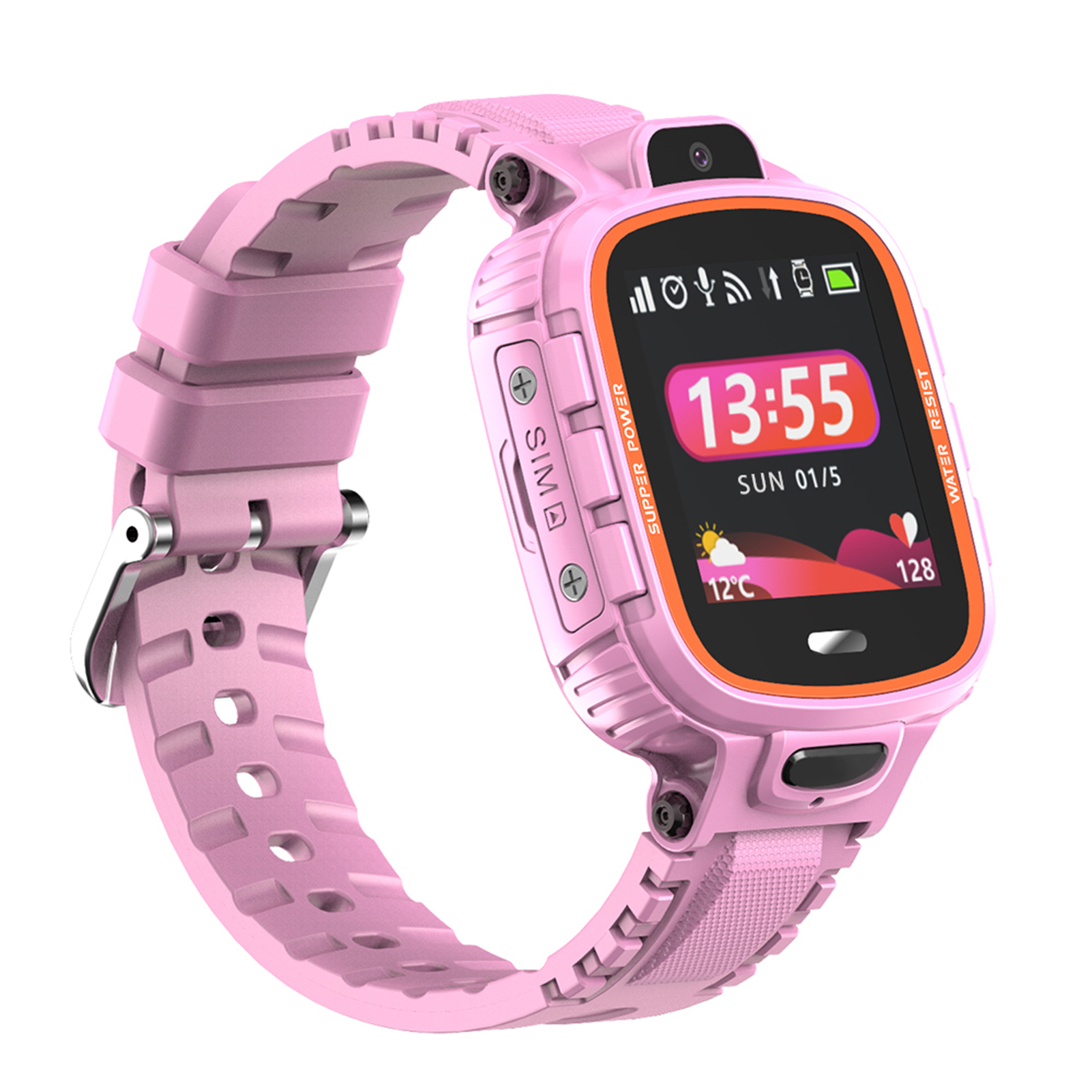 Đồng hồ thông minh trẻ em 1.44 '' Màn hình cảm ứng LBS WiFi GPS, gọi điện thoại SOS, trò chuyện video 50W