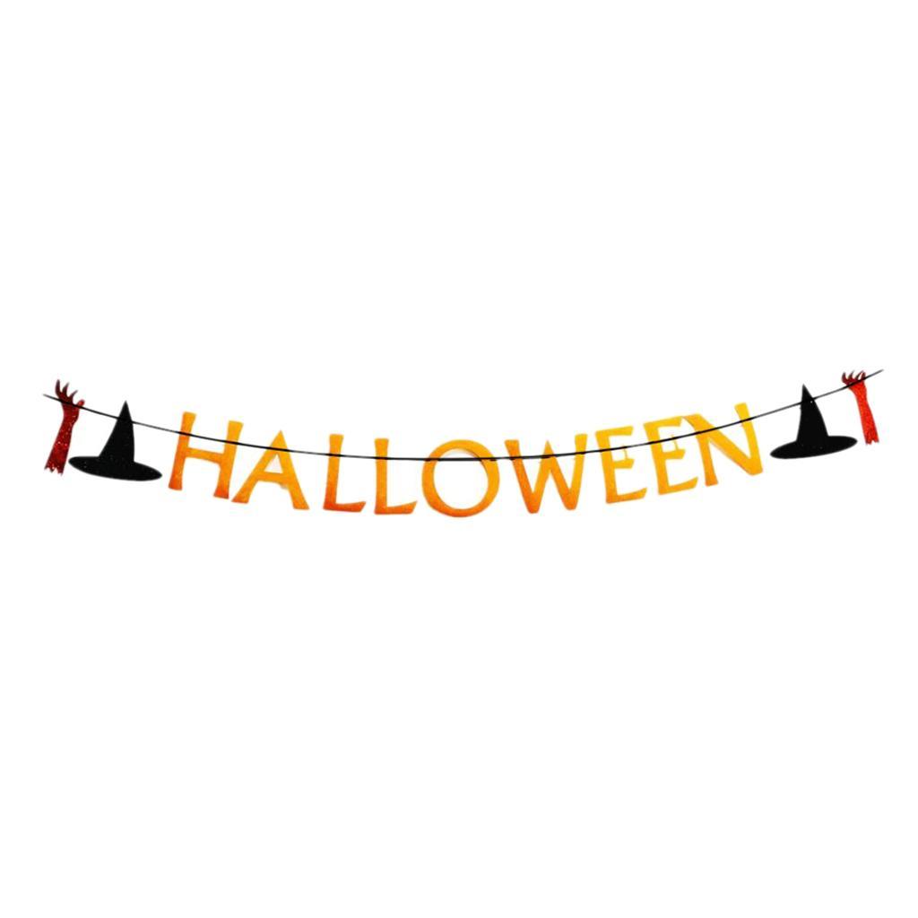Lettering Halloween Bunting Banner Garland Party Haunted House Decor Props
