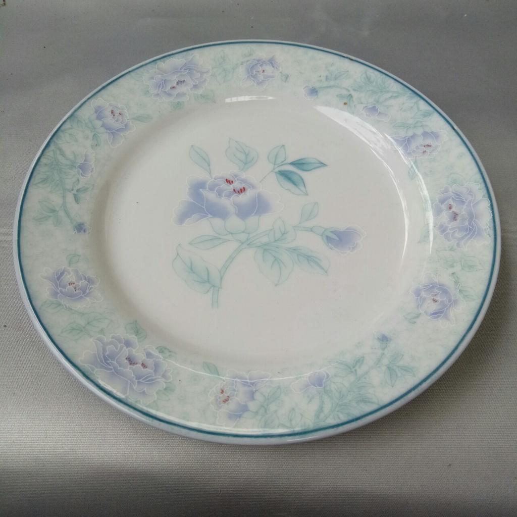 Đĩa sứ Hoa Hồng Xanh cao cấp