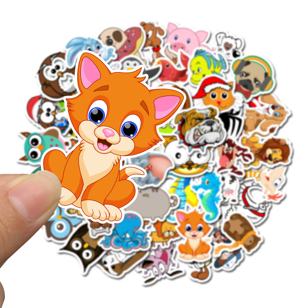 Bộ 50 miếng Sticker hình dán Cute Pet