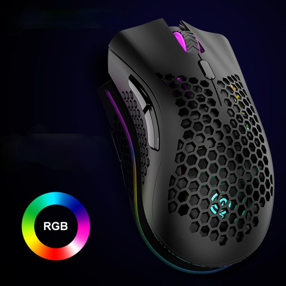 Fornite BM600 2.4GHz Không Dây 2400DPI Có Thể Điều Chỉnh RGB Backlit Tổ Ong Quang USB Gaming Chuột Game Thủ Chuột Cho Laptop máy Tính