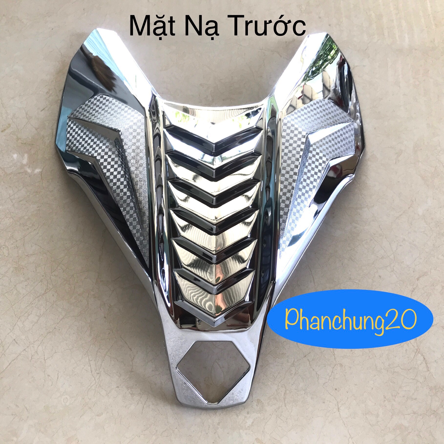 ỐP MẶT NẠ DƯỚI DÙNG CHO ĐỜI XE AB 2016 2017 2018 2019 CROM