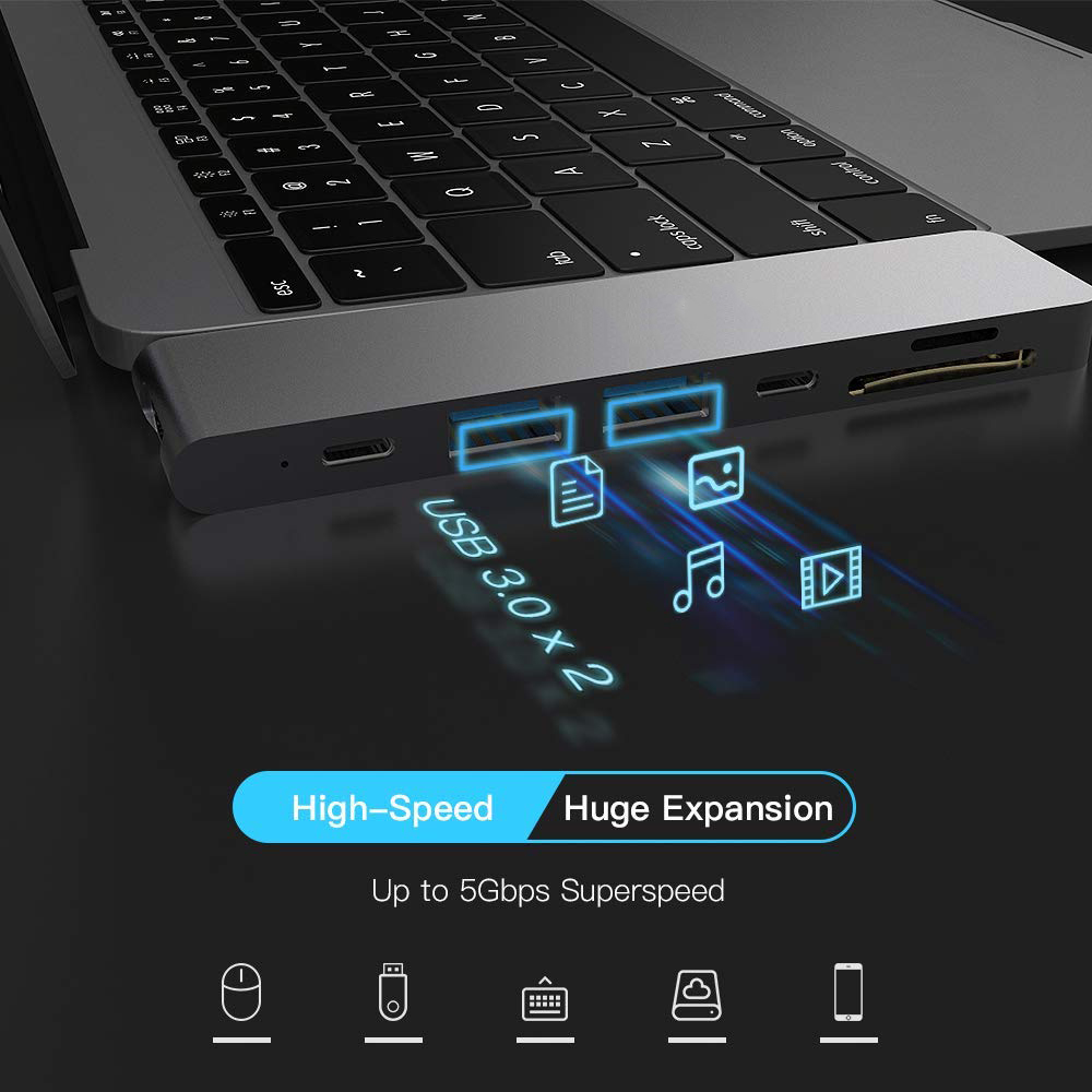 Cổng Chuyển Hub USB C, Type-C ra HDMI 4K60hz dành Cho Macbook Pro và Macbook Air có hỗ trợ M1