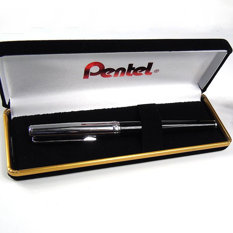 Bút Ký Cao Cấp Pentel K630 Ngòi 0.7mm Mực Xanh | Vỏ Màu Đen Kết Hợp Bảng Trang Nhã