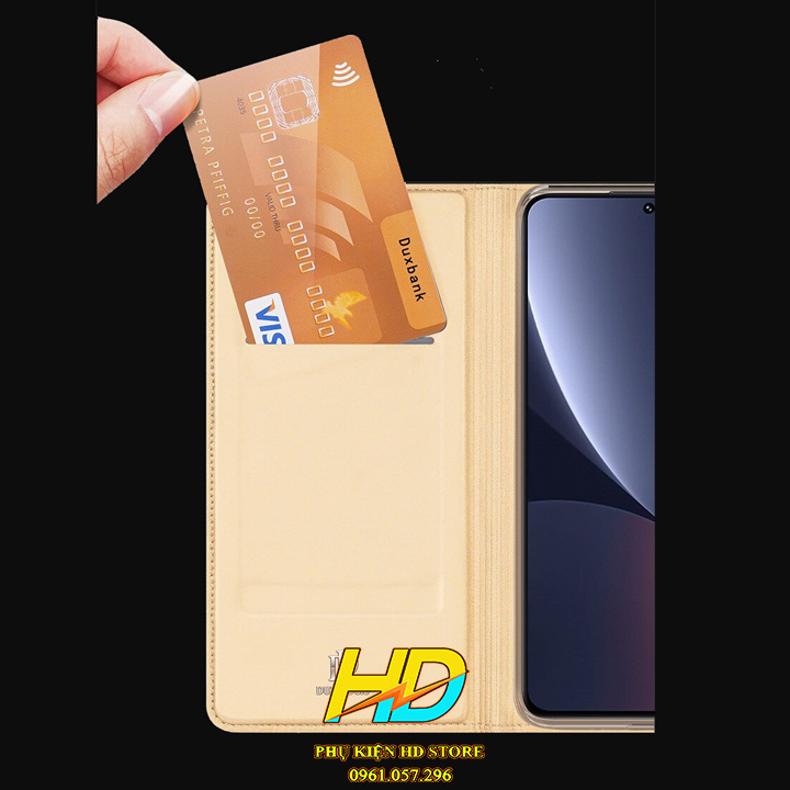 Bao Da Cao Cấp Dành Cho Xiaomi 13 Chính Hãng Dux Ducis Skin Siêu Mỏng- Siêu Mềm - Siêu Mịn, Có Ngăn Đựng Thẻ - Hàng Chính Hãng