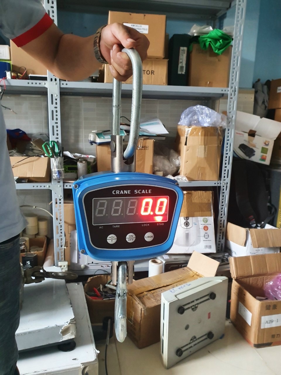Cân Treo Điện Tử 1 Tấn OCS Xanh