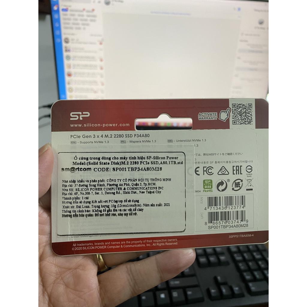 Ổ Cứng SSD NVME Silicon Power P34A80 1TB