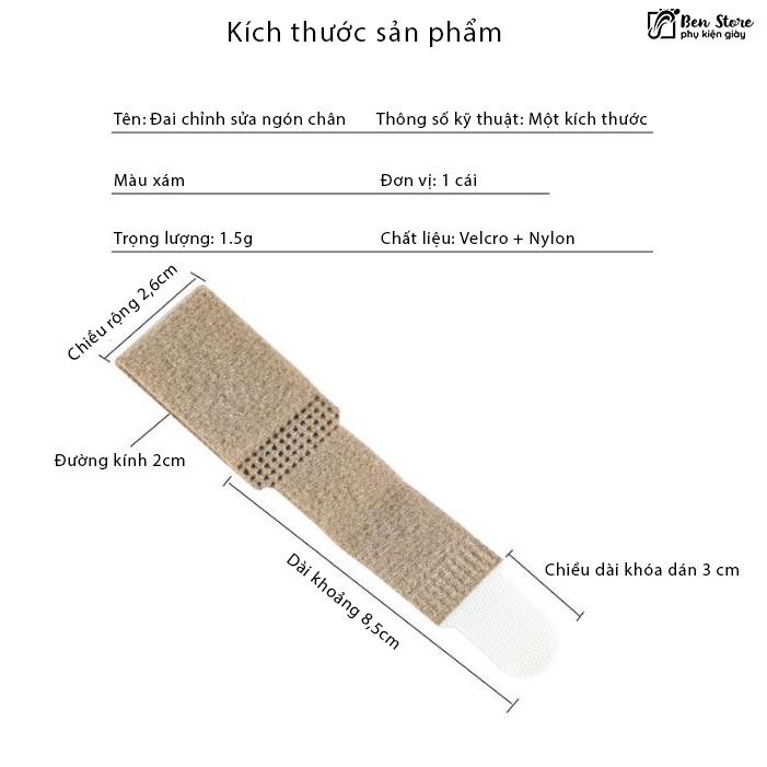 1 dụng cụ nẹp ngón chân, hỗ trợ hồi phục bệnh vẹo ngón chất liệu nylon velcro dễ điều chỉnh #nep49