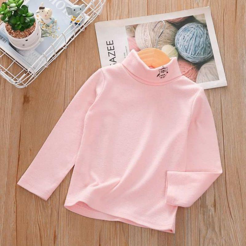 Áo Bún Giữ Nhiệt Cho Bé Yêu Cổ 5 Phân Cotton Cho Bé Trai Và Bé Gái