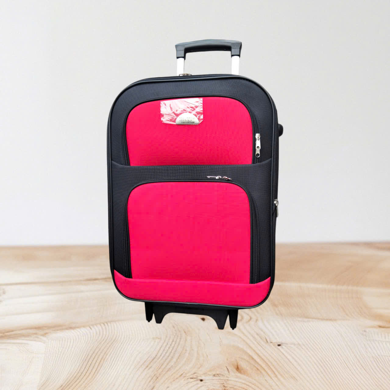 Vali Du Lịch Kéo Tay  Màu Đen Phổi Đỏ có nắp 20 và 22 Inch