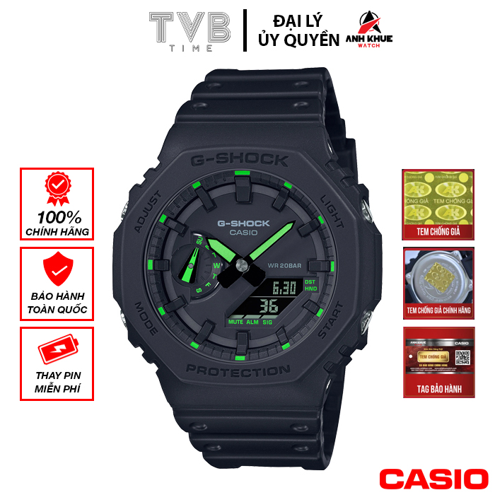 Đồng hồ nam dây nhựa Casio G-Shock chính hãng GA-2100-1A3DR