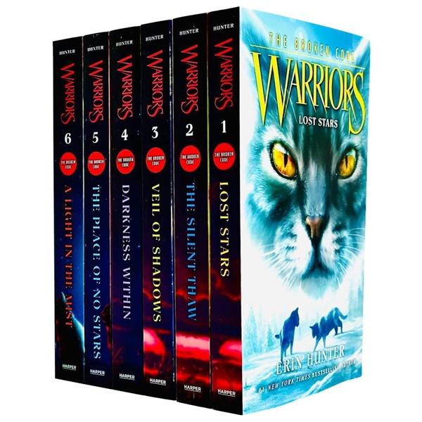 Sách văn học thiếu nhi tiếng Anh - Warrior Cats The Broken Code Series 7 Collection 6 Books (Lost Stars, Silent Thaw, Veil of Shadows, Darkness Within, Place of No Stars &amp; Light in the Mist)