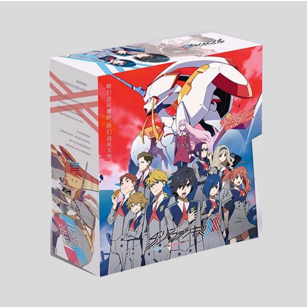 Hộp quà Darling in the FranXX to có bình nước có bookmark postcard huy hiệu ảnh dán ảnh thẻ poster giftbox anime tặng ảnh thiết kế vcone