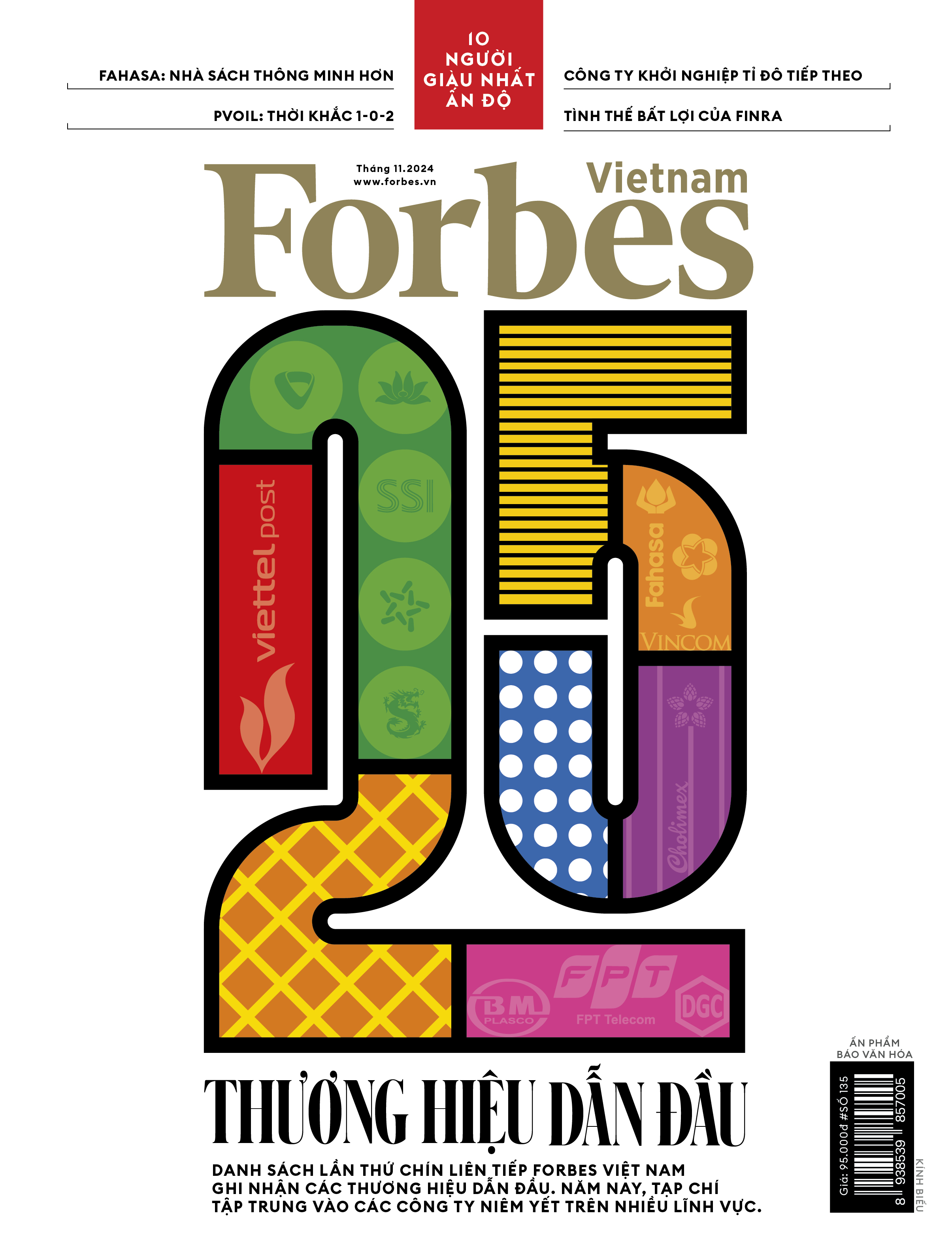 25 Thương hiệu dẫn đầu - Tạp chí Forbes Việt Nam kỳ 135 (Tháng 11.2024)