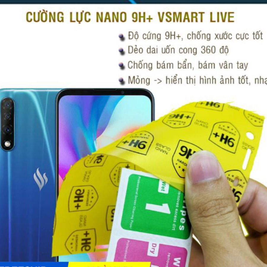 Dán cường lực dẻo nano 9H+ dành cho Vsmart Live