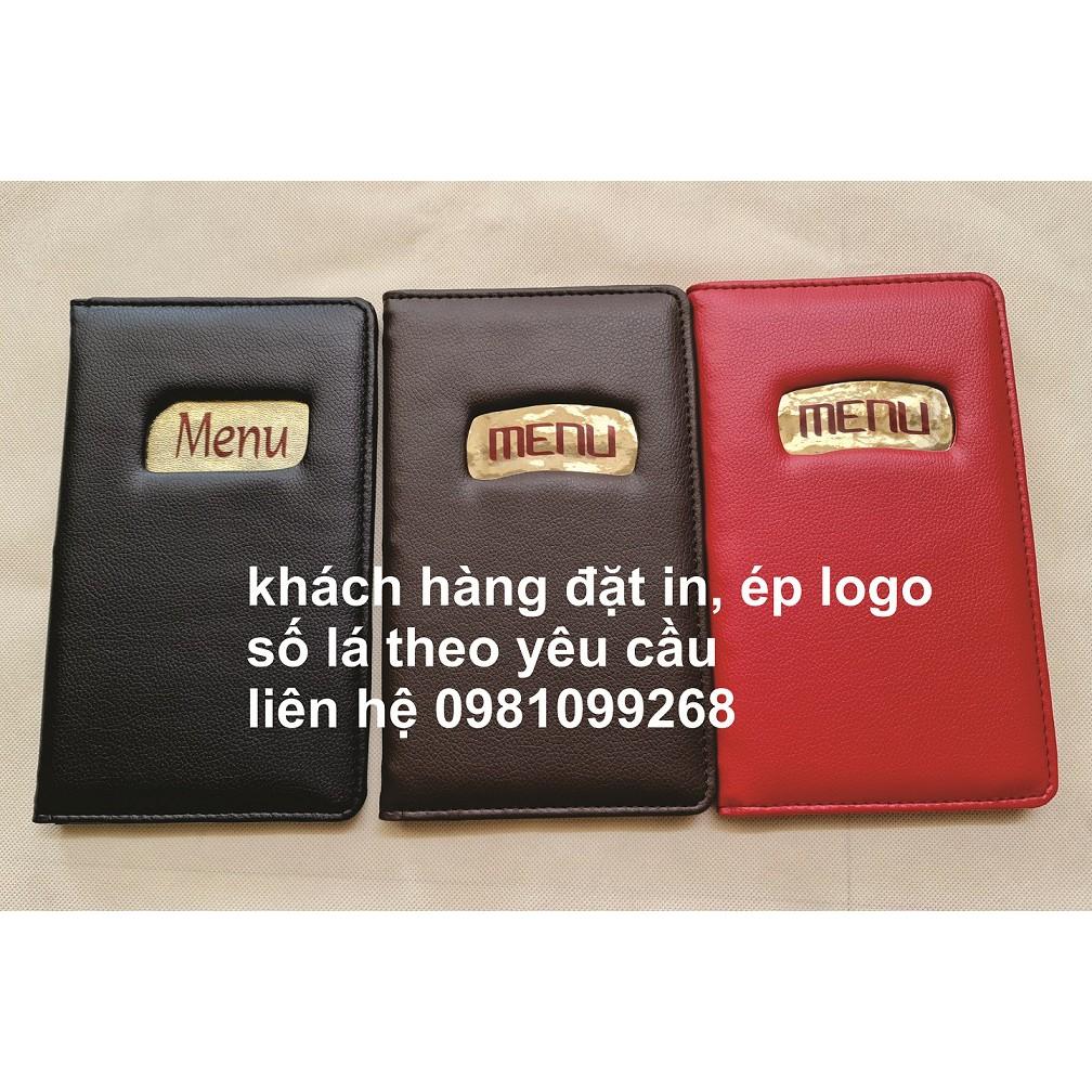 Menu Da Cao Cấp TH 11x21,5 May Viền Chắc Chắn, Chống Thấm Nước 10-20 Lá