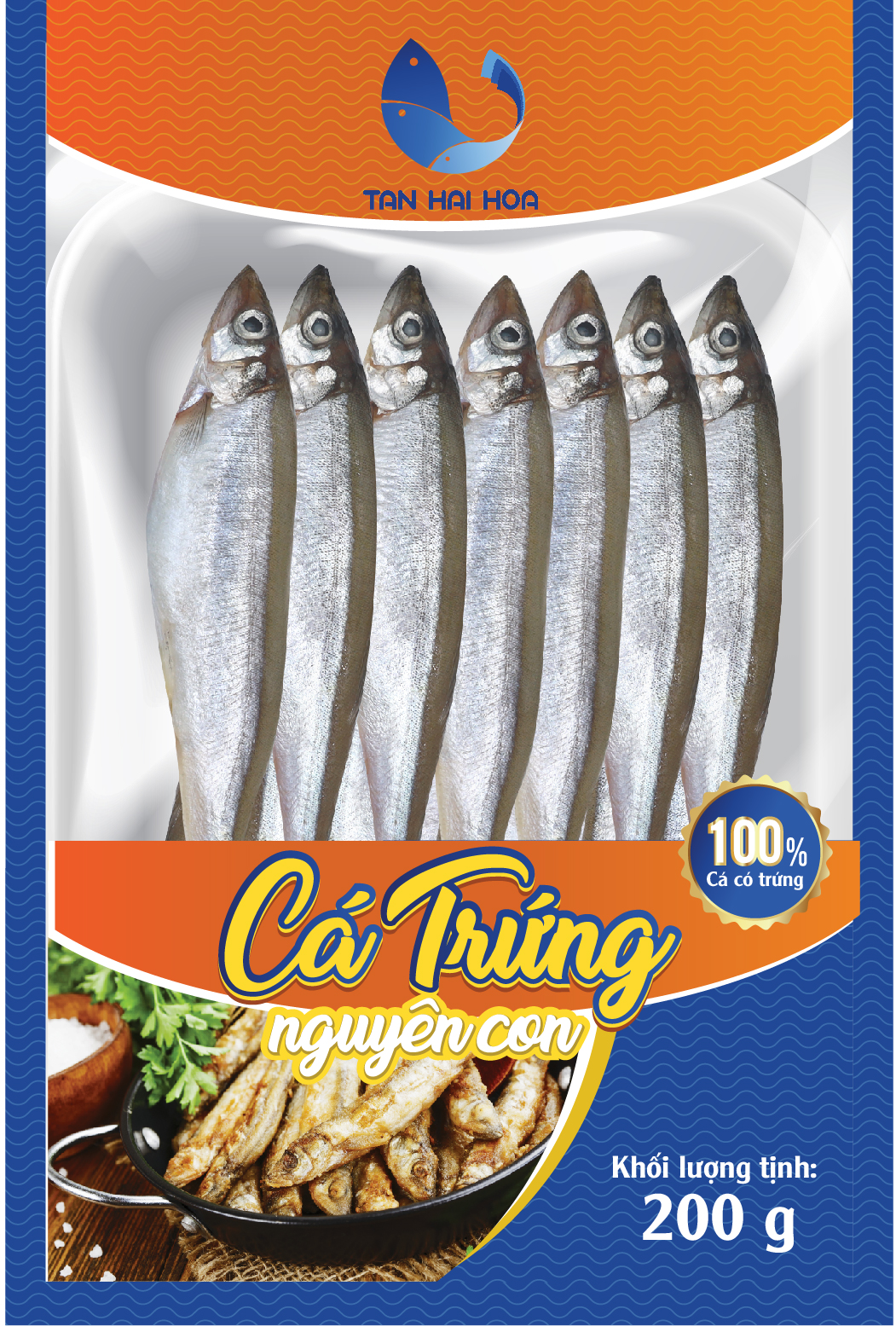 CÁ TRỨNG TÂN HẢI HÒA (KHAY 200G)