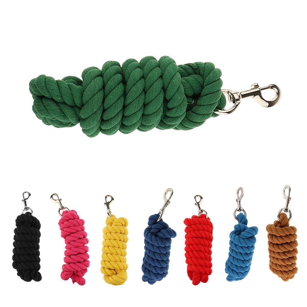 Horse Lead Ropes Halters Cotton Weave Rein Green