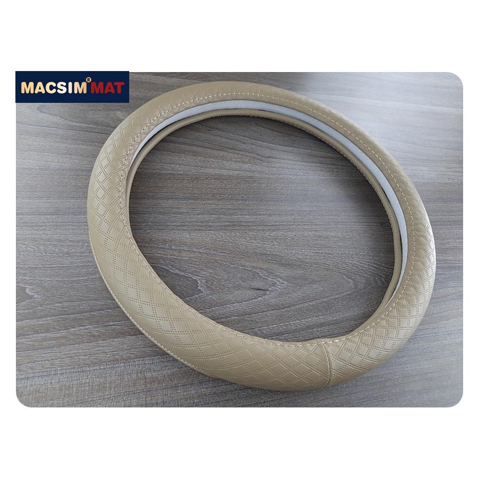 Bọc vô lăng cao cấp Macsim mã L612 mới chất liệu da thật - Khâu tay 100% size M phù hợp các loại xe