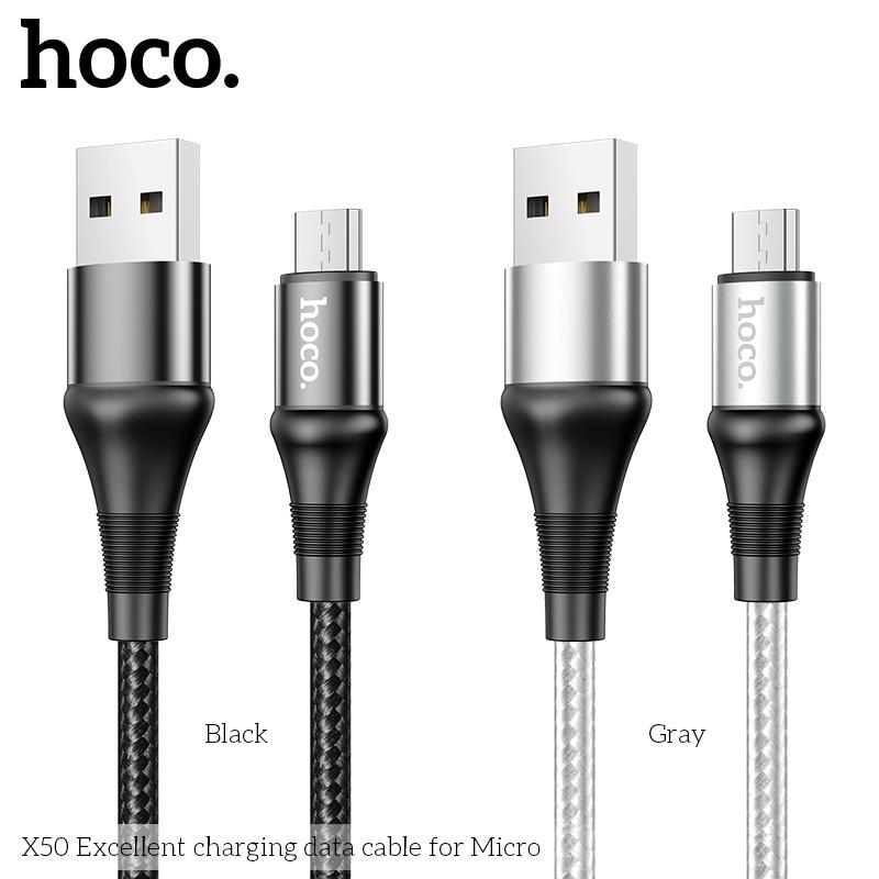 Cáp Sạc Cho Samsung, Xiaomi, Oppo, Android,... Hoco X50 Micro-USB, Cáp Dây Dù Siêu Bền - Hàng Chính Hãng