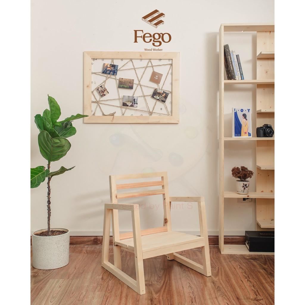 Khung lưới treo ảnh chữ nhật bằng gỗ 80x60cm