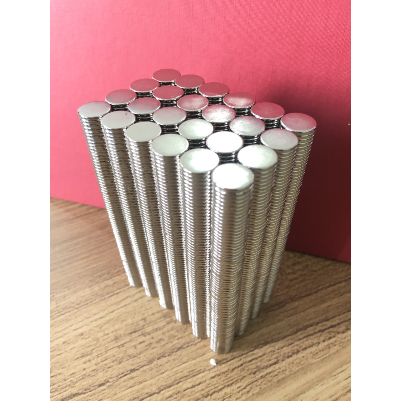 50 Viên Nam Châm Đất Hiếm Loại Tròn 12x1.5mm Mạ Niken Lực Từ N35 Cực Mạnh