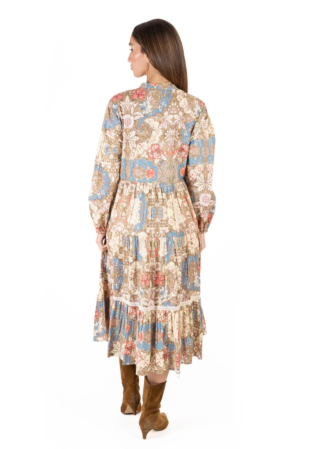 Đầm Midi Hoa Cotton Isla Bonita