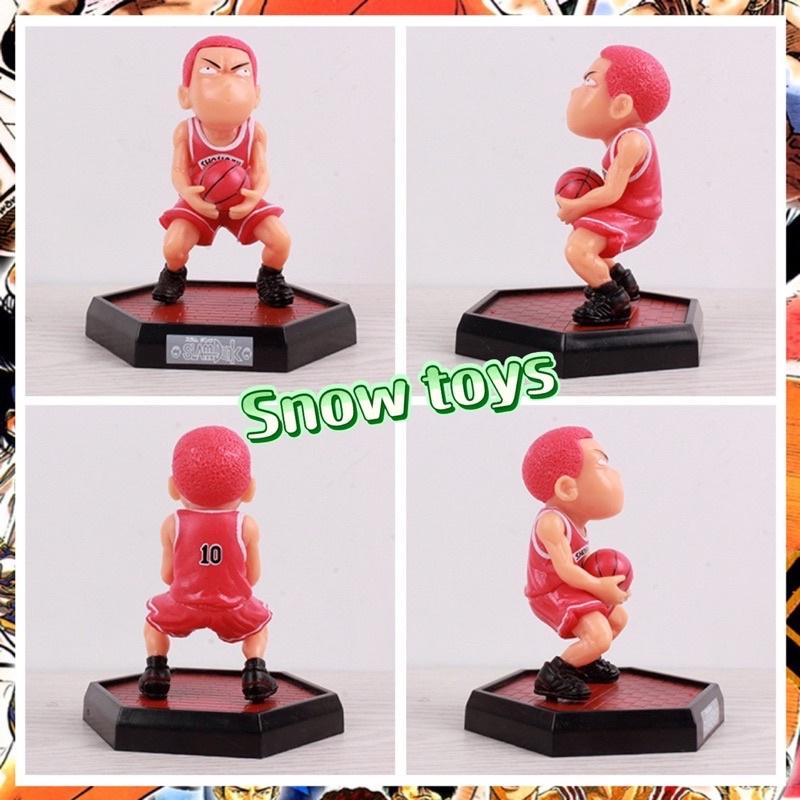 Mô hình Slam Dunk - Set Mô hình bóng rổ Rukawa Hanamichi Takenori Ryota Mitsui Akagi - Team bóng rổ trường Shohoku - 8cm