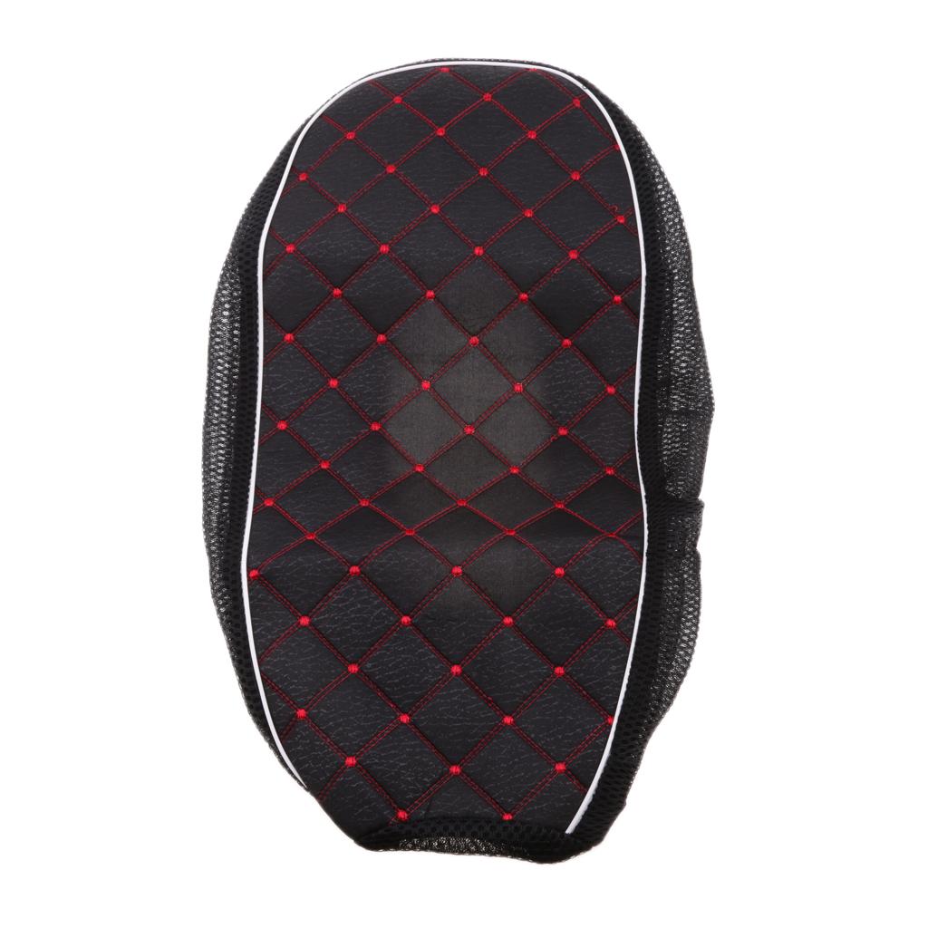 Black Motorcycle Electric Car Scooter Breathable Seat Cushion Protector Cover