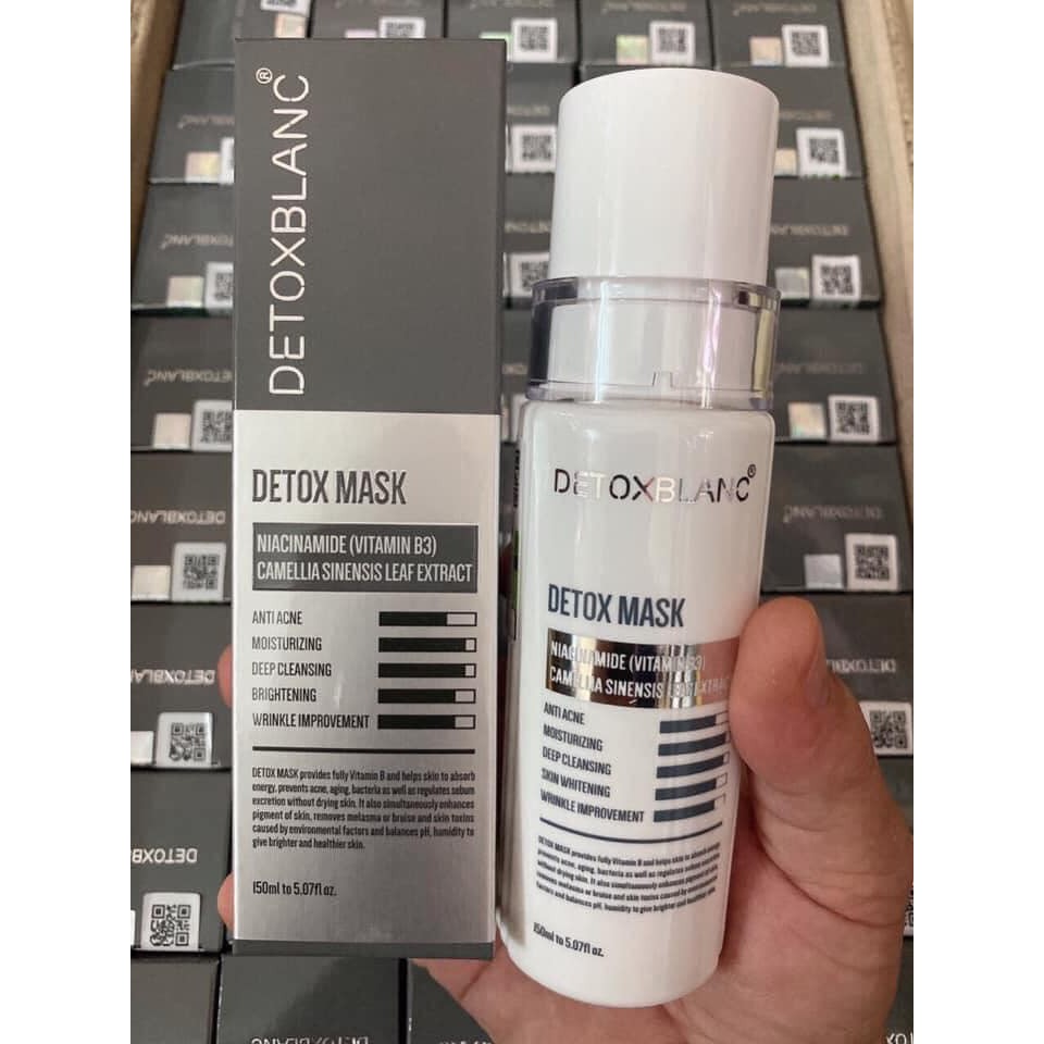 Combo Detox Blanc Thải độc Giảm mụn tận gốc Mặt Nạ Detox mask và Serum mụn Lộc Đề + Tặng kèm vòng tay thời trang may mắn