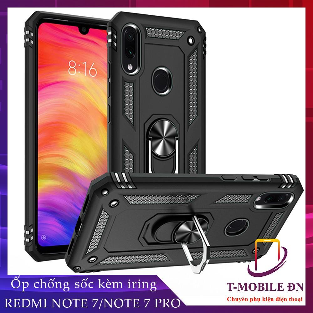 Ốp lưng cho Xiaomi Redmi Note 7 Pro chống sốc 2 lớp kèm nhẫn iring làm giá đỡ