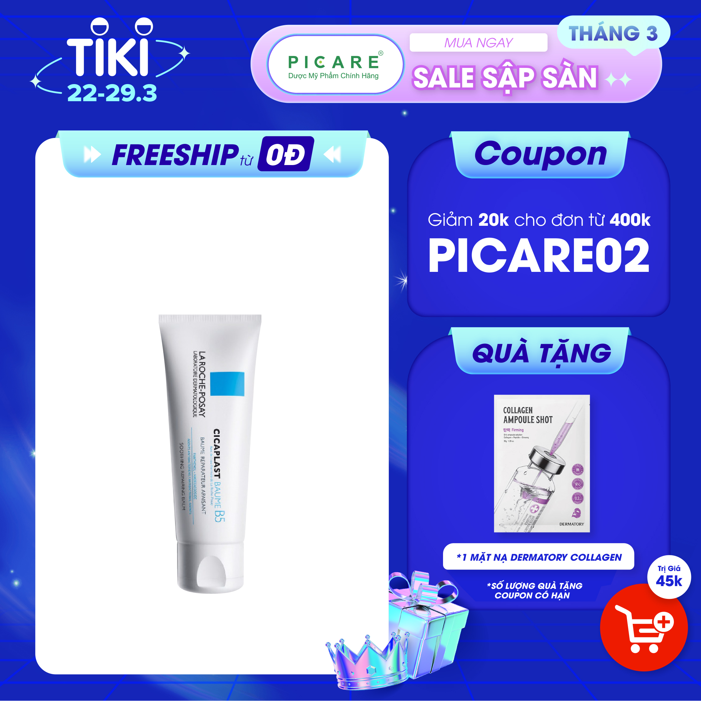 Kem Dưỡng Làm Dịu Kích Ứng Và Phục Hồi Da La Roche-Posay Cicaplast Baume B5 (40ml)