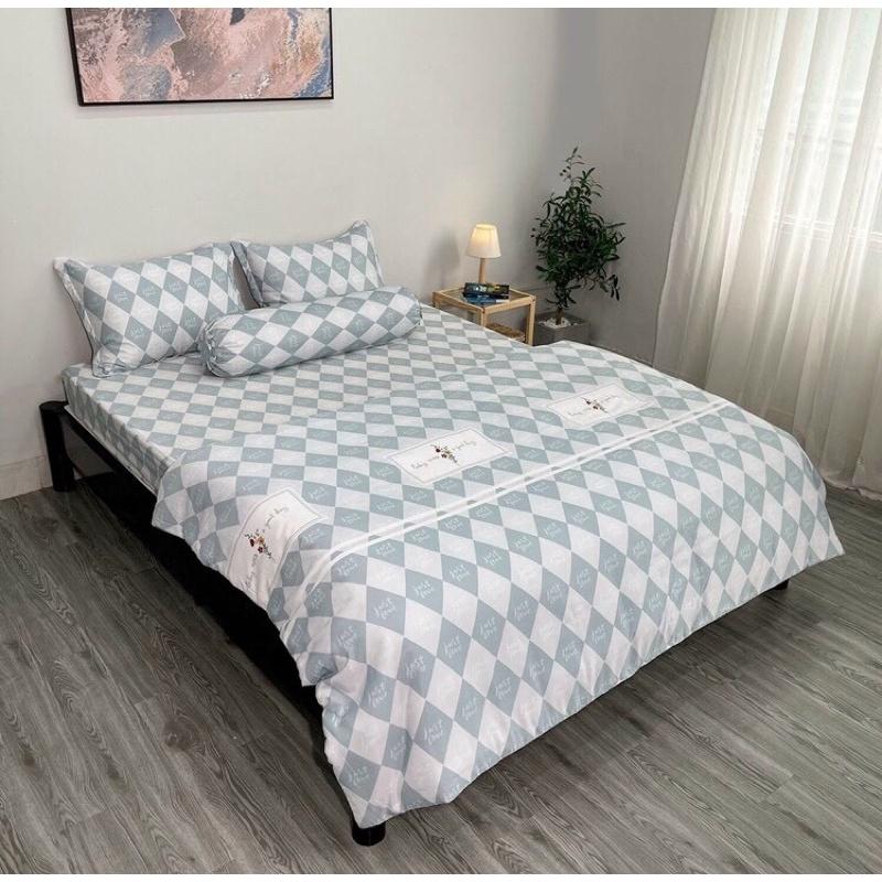 Tencel 60s bộ ga gối 4 món nệm 5-27cm ÔM DÂY KHOÁ