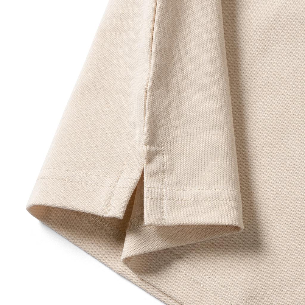 Áo Polo nam LEEVUS thiết kế Raglan, in logo, vải cotton cá sấu APL204
