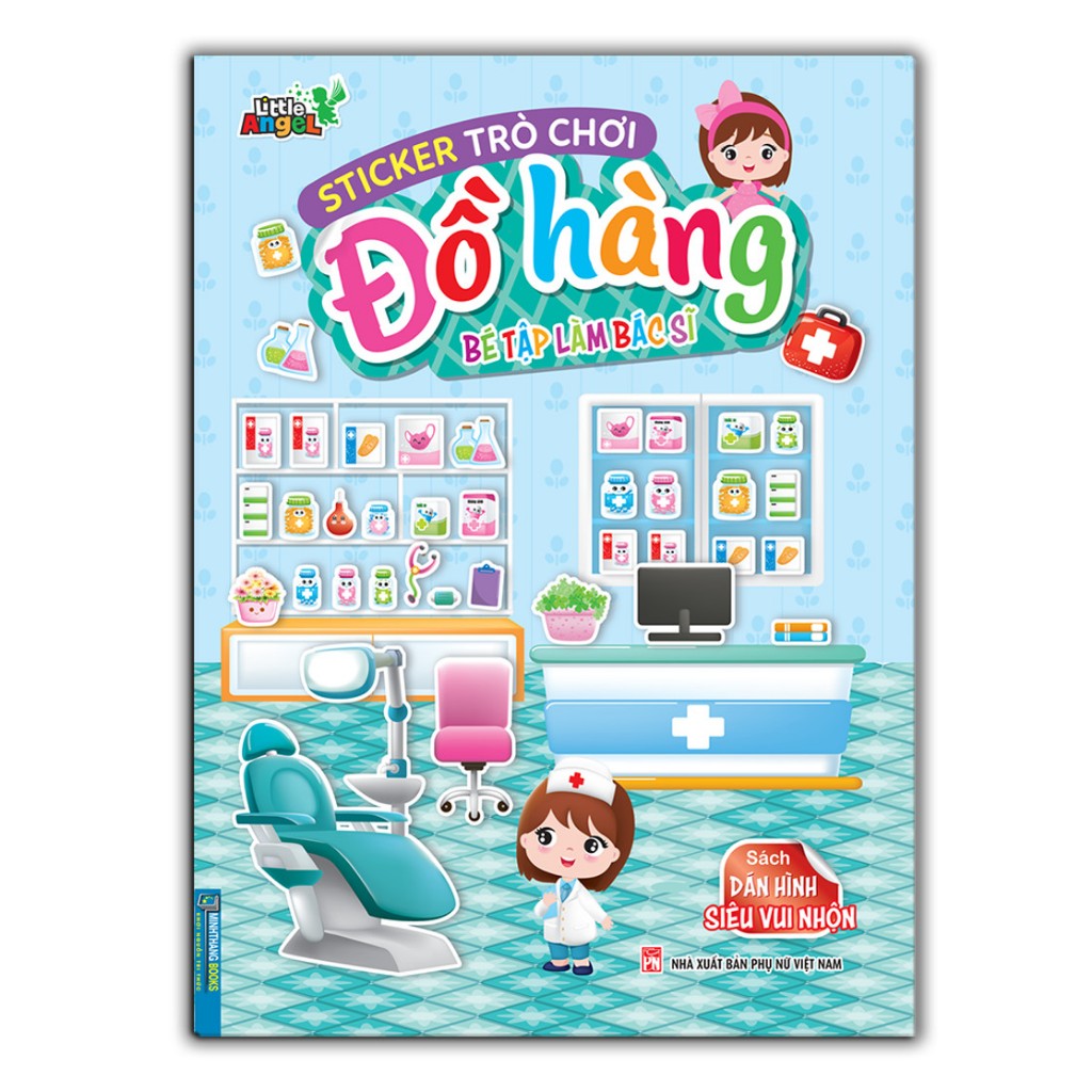 Sticker Trò chơi đồ hàng - Bé tập làm bác sĩ (dán hình siêu vui nhộn)