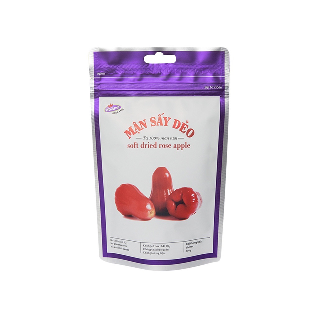 Mận(roi) sấy dẻo 100g Vinamit, được làm từ quả mận/roi tươi, không phụ gia hương liệu chất bảo quản