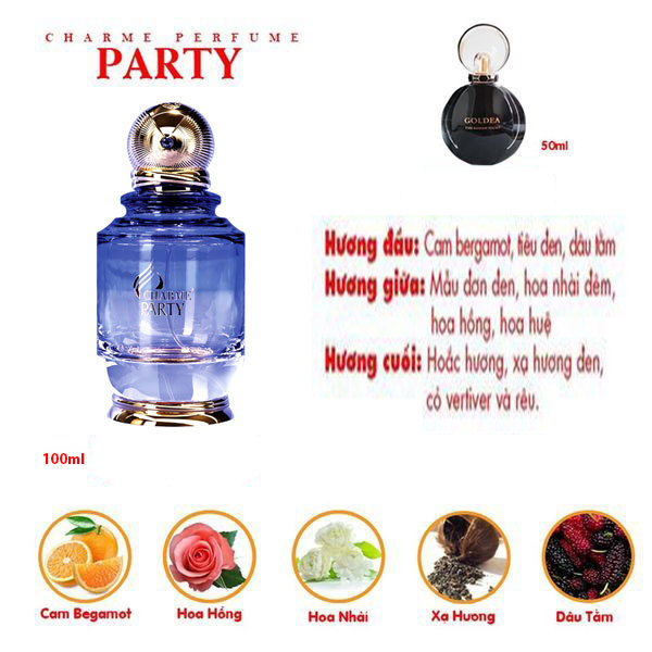Nước hoa nữ Charme Party 100ml (Chai Trưng Bày Ko Hộp)