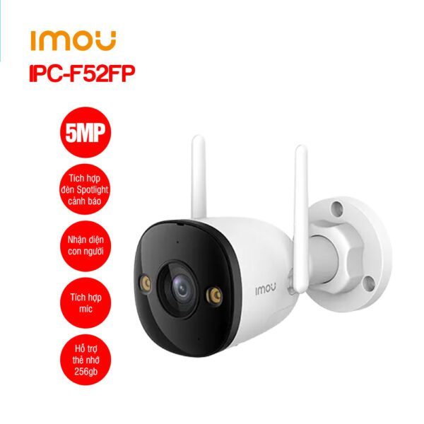 Camera Wifi ngoài trời IMOU IPC-F52FP 5MP - Hàng chính hãng