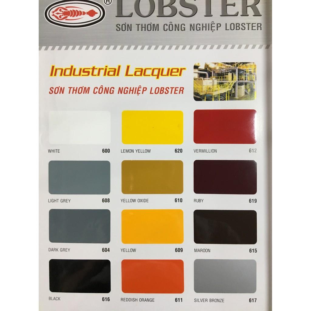 Sơn thơm công nghiệp Lobster màu đen Bóng 616- 800ml