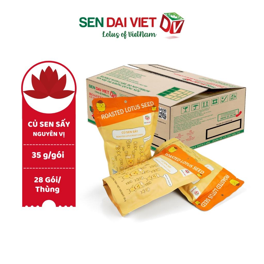 Củ Sen Sấy-Nguyên Vị, Vị Gà Cay, ĐV- Sen Đại Việt- 2 Gói-Gói 35g