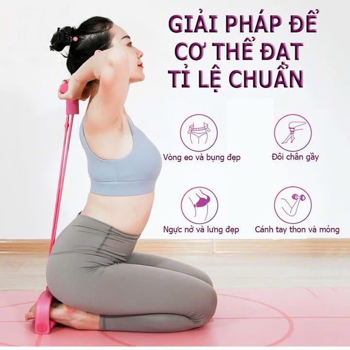 Dây kéo đàn hồi 4 ống cao su dododios tập thể tục, tập Gym tại nhà tập tay vai eo chân