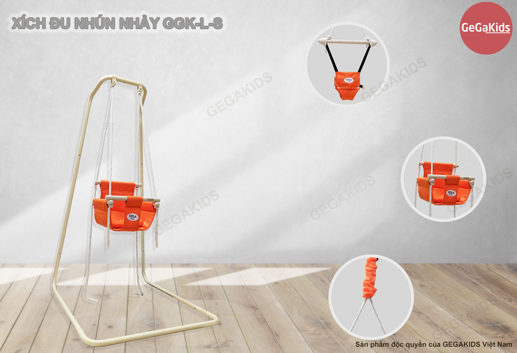 Combo JUMPER and SWING 2 trong 1 Xích đu nhún nhảy GEGAKIDS VIỆT NAM - Kiểu dáng Châu Âu