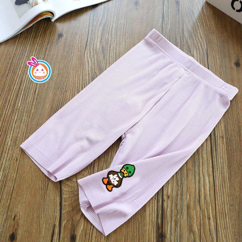 Quần thun đùi leggings cho bé gái đi chơi đi học size 20-40kg chất cotton co giãn chuẩn form