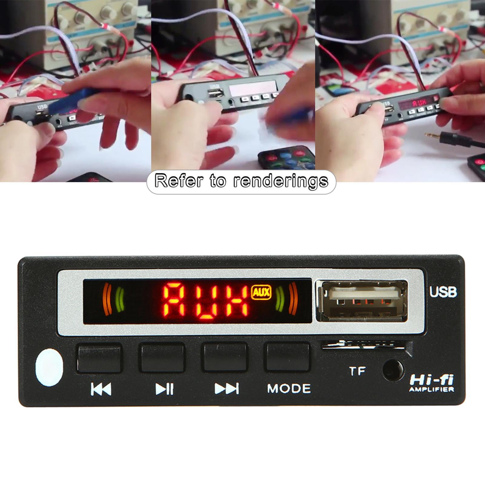 Decode Board Support USB Interface U Disk Support MP3/WMA/WAV Format with Digital Tube Display Wireless Bluetooth Audio Player Audio Module 12V