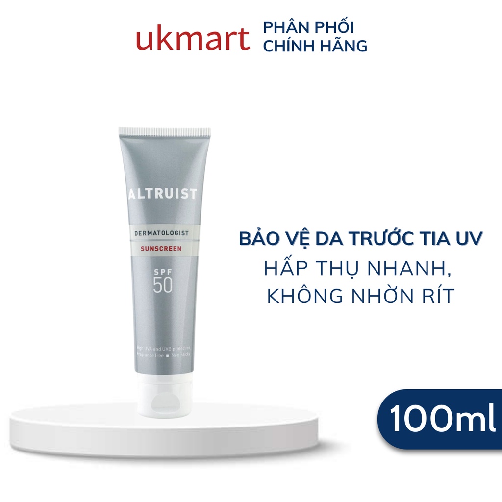 Kem Chống Nắng Altruist Dermatologist Sunscreen SPF 50 - 100ml