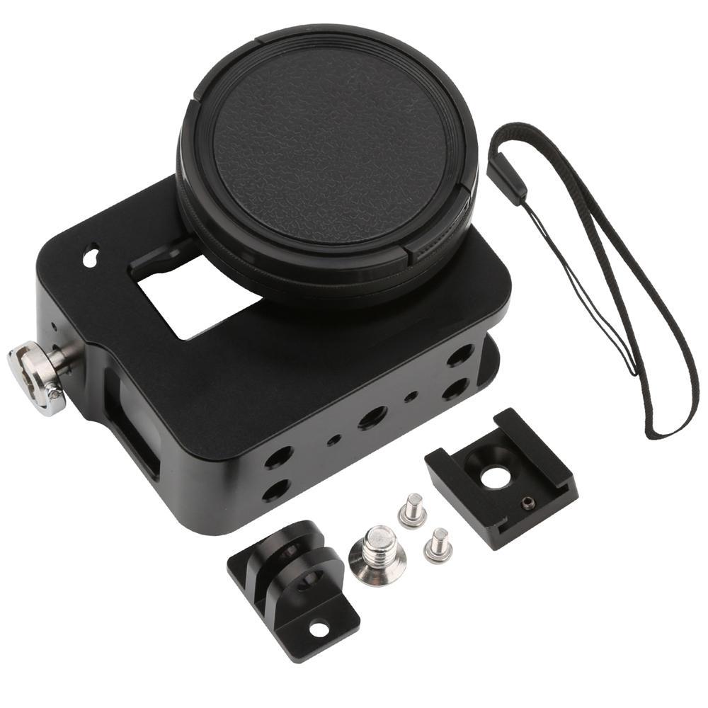 Aluminium Rig Housing Case Frame with 52mm UV Filter for Hero 5 Black