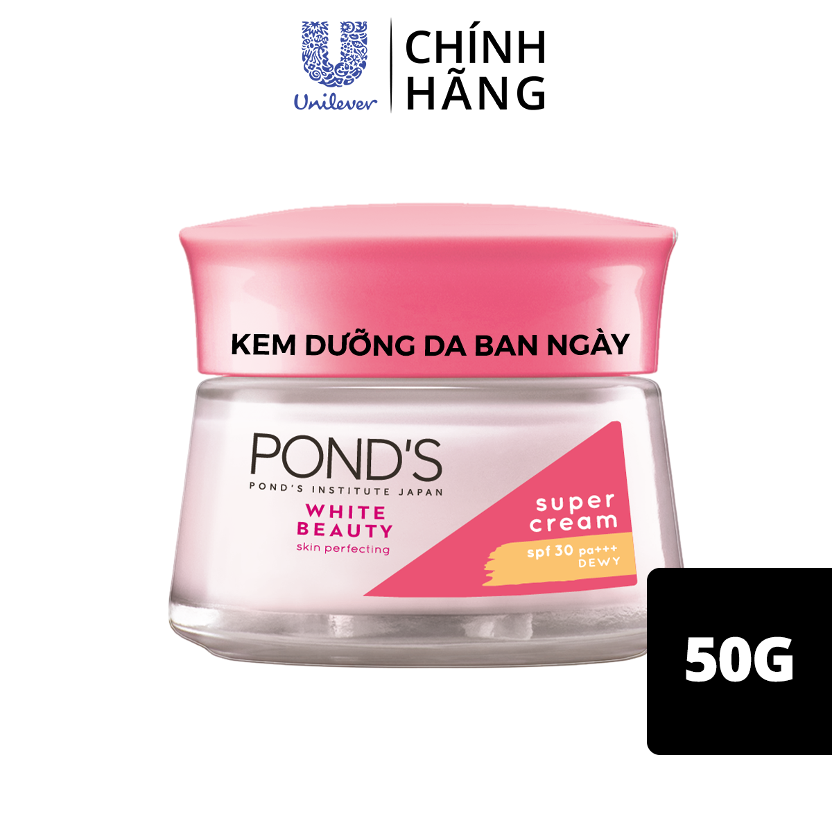 Kem Dưỡng Da Ban Ngày 50G Pond'S Bright Beauty Spf 30 Pa+++ Chống Nắng Sáng Hồng Rạng Rỡ