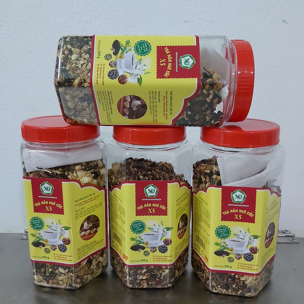 01 Hộp Trà Mầm Ngũ Cốc X5 : Giảm Cân- Tiêu Mỡ- Ngủ Ngon- Đẹp Da- Ngăn Ngừa Tiểu Đường- Ăn Ngon- Hết Táo Bón- Sáng Mắt