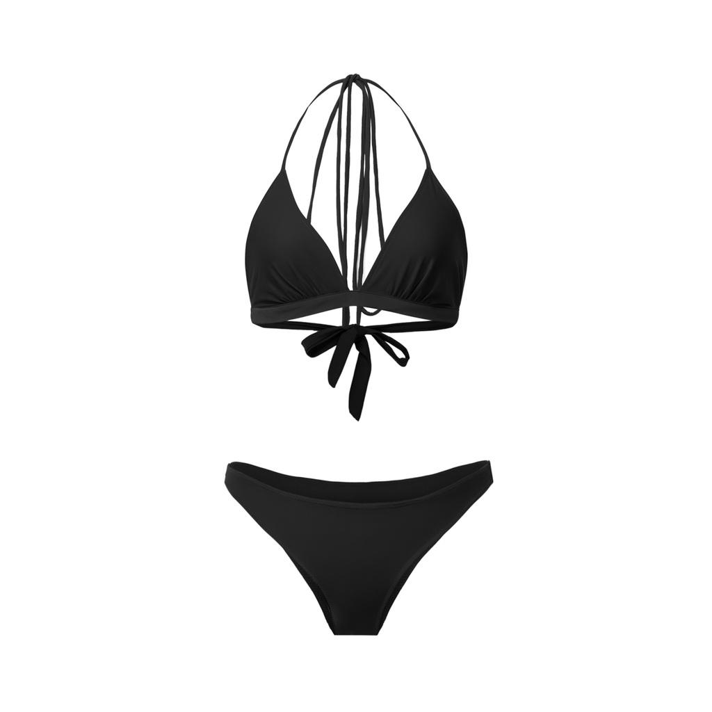TATICHU - Halter Neck Triangle Tie Bikini Set - Bikini, đồ bơi 2 mảnh áo dây cột